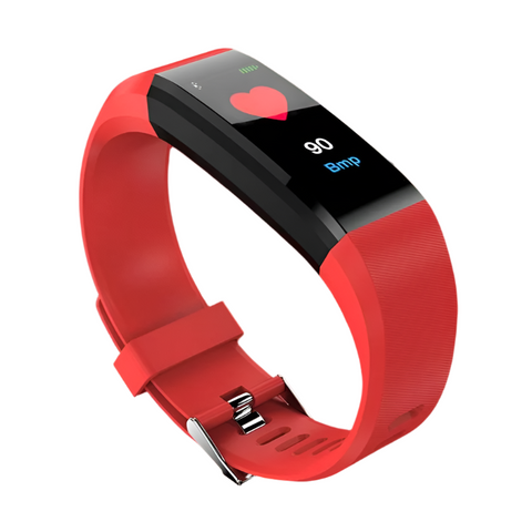Smart Oled Bracelet With Call Reminder And Health Monitoring Red Activity Trackers