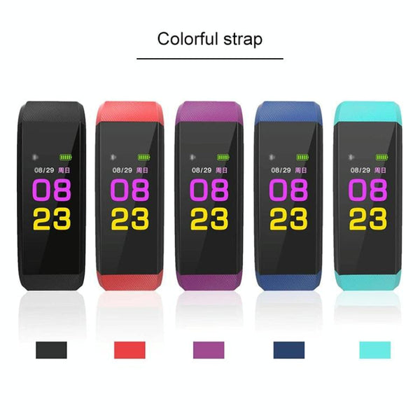 Smart Oled Bracelet With Call Reminder And Health Monitoring Red Activity Trackers