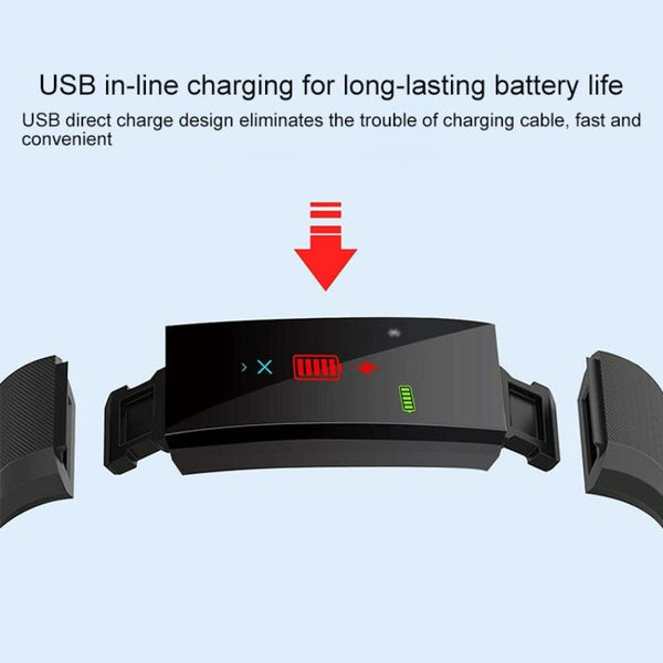 Smart Oled Bracelet With Call Reminder And Health Monitoring Red Activity Trackers