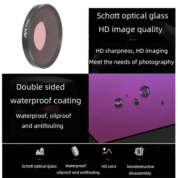 Parallel Deals Underwater Lens Filter For Dji Action 3 Diving Red Filters
