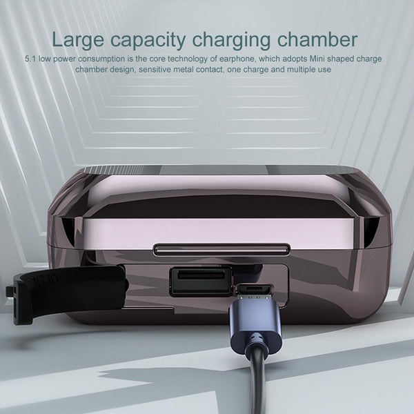 Intelligent Noise Reduction Bluetooth Earphones With Touch Control And Battery Display Earbuds