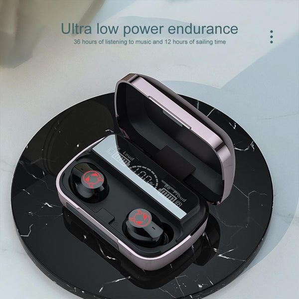 Intelligent Noise Reduction Bluetooth Earphones With Touch Control And Battery Display Earbuds