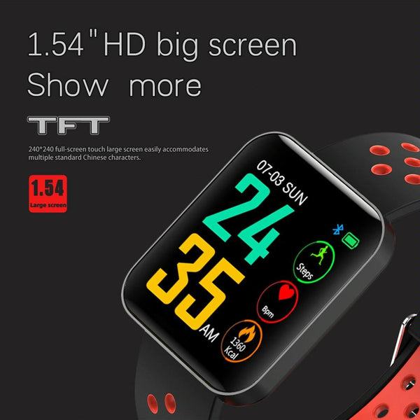 Waterproof Smart Bracelet With Tft Screen And Health Monitoring Red Smart Watches