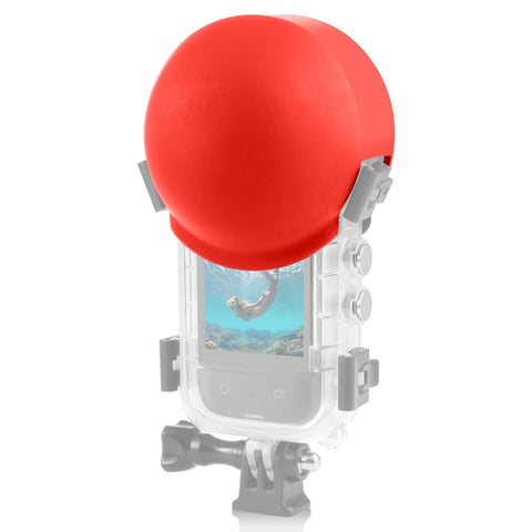 Silicone Dive Case Lens Guard For Insta360 X3 / X4 Invisible And Protective_Red Camera Cases Bags & Covers