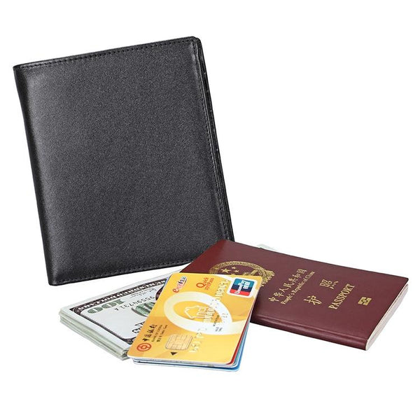 Leather Rfid Passport Wallet Multi Function Red Wallets