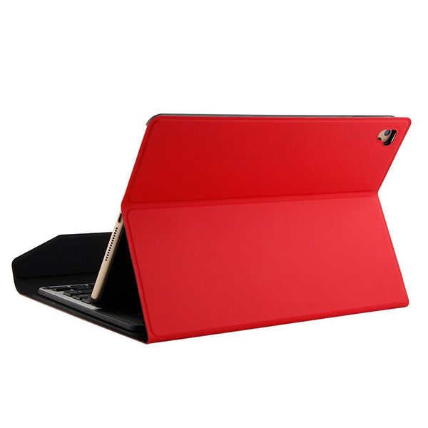 Bluetooth Keyboard & Leather Tablet Case For Ipad Air / Pro 9.7 Detachable Water Repellent Magnetic 3 Gear Angle Red Keyboards