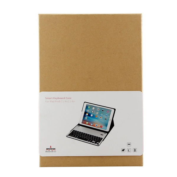 Bluetooth Keyboard & Leather Tablet Case For Ipad Air / Pro 9.7 Detachable Water Repellent Magnetic 3 Gear Angle Red Keyboards