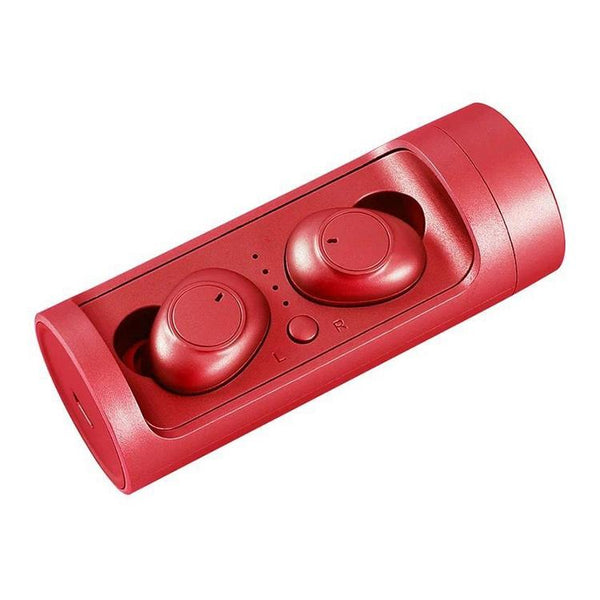 Wireless Touch Bluetooth Headset With Magnetic Charging Automatic Pairing Red Headsets