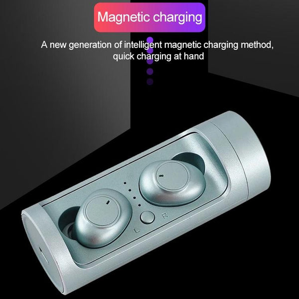 Wireless Touch Bluetooth Headset With Magnetic Charging Automatic Pairing Red Headsets