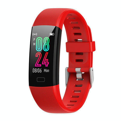 Smart Health Bracelet With Call Reminder And Monitoring Red Activity Trackers