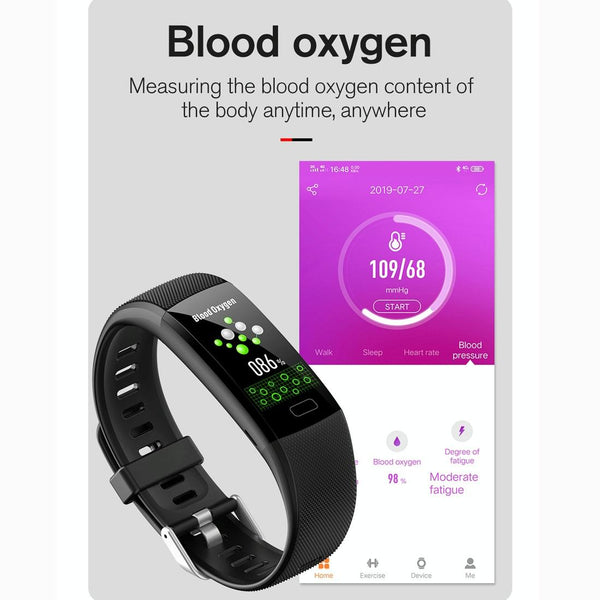 Smart Health Bracelet With Call Reminder And Monitoring Red Activity Trackers