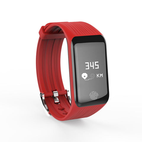 Waterproof Oled Fitness Tracker Ip67 Red Smart Watches