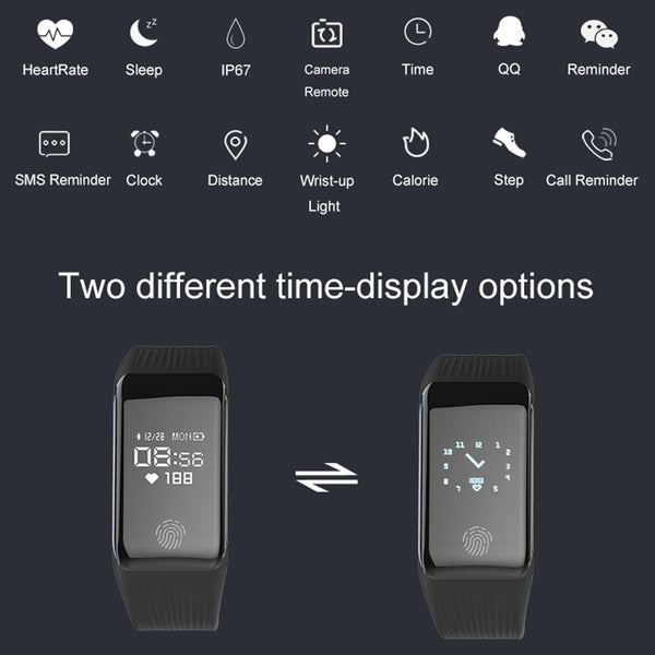 Waterproof Oled Fitness Tracker Ip67 Red Smart Watches