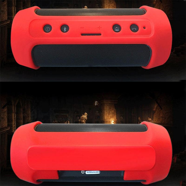 Waterproof Shockproof Silicone Case For Jbl Charge 2+ Red Audio Docks & Mini Speakers