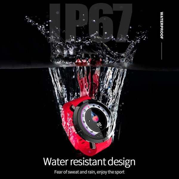 Waterproof Smart Bracelet With Heart Rate Monitor And Sleep Tracker Red Smart Watches