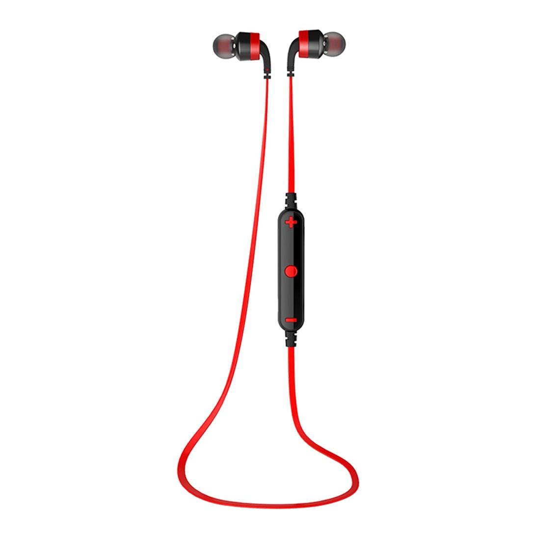 Wireless Sport Bluetooth Earphones With In Line Control Black Red Earbuds