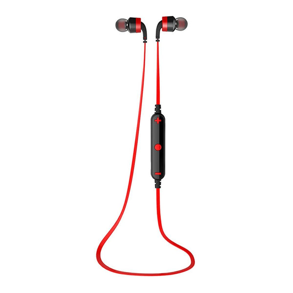 Wireless Sport Bluetooth Earphones With In Line Control Black Red Earbuds