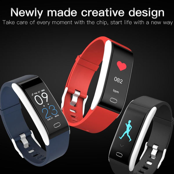 Waterproof Smart Bracelet With Call Heart Bp Sleep And Sedentary Monitoring Ip67 Red Activity Trackers