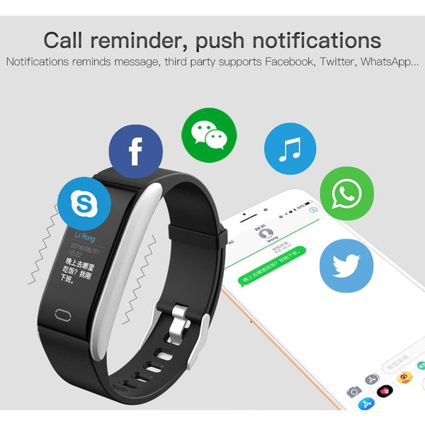 Waterproof Smart Bracelet With Call Heart Bp Sleep And Sedentary Monitoring Ip67 Red Activity Trackers