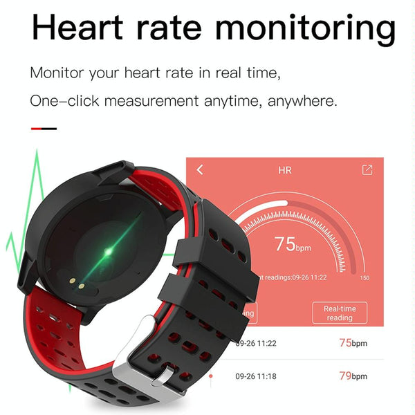 Waterproof Smart Bracelet With Call Heart Sleep Bp And Oxygen Monitoring Ip67 Red Activity Trackers