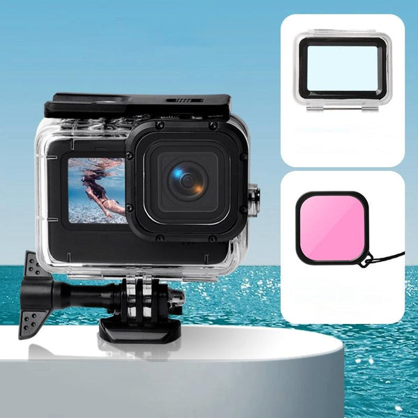 Waterproof Touch Case With Colour Lens Filter For Gopro Hero10 Hero9 Camera Cases Bags & Covers
