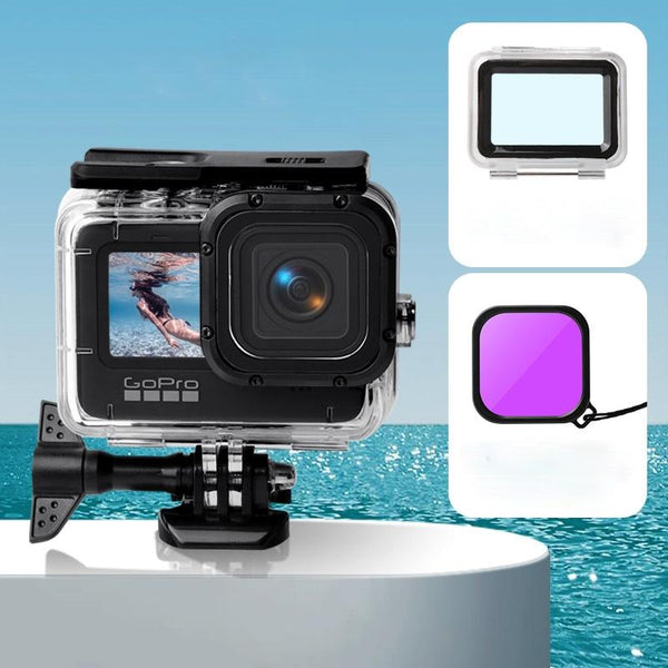 Waterproof Touch Case With Colour Lens Filter For Gopro Hero10 Hero9 Camera Cases Bags & Covers