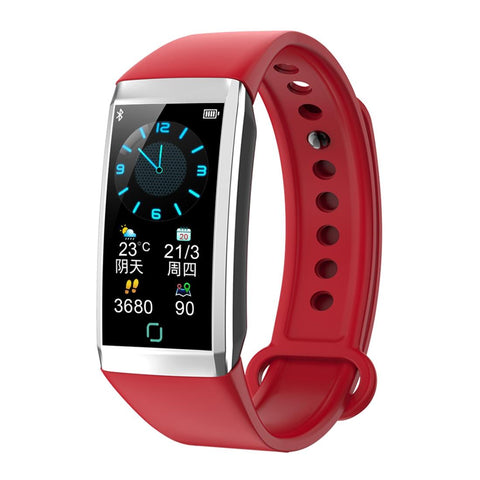 Waterproof Smart Bracelet With Call Reminder And Health Monitoring Red Activity Trackers