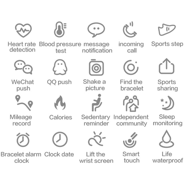 Waterproof Smart Bracelet With Call Heart Rate Bp Sleep And Sedentary Functions Red Smart Watches