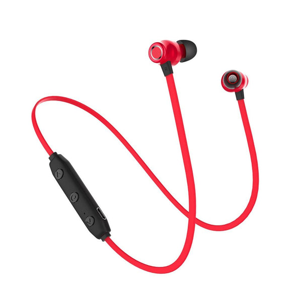 Xrm X5 Sports Ipx4 Waterproof Magnetic Wireless Bluetooth V4.1 Stereo In Headset Red Earbuds