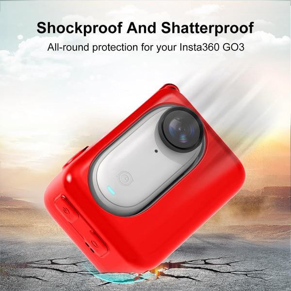 Silicone Charging Case For Insta360 Go Camera_Red Camera Cases Bags & Covers