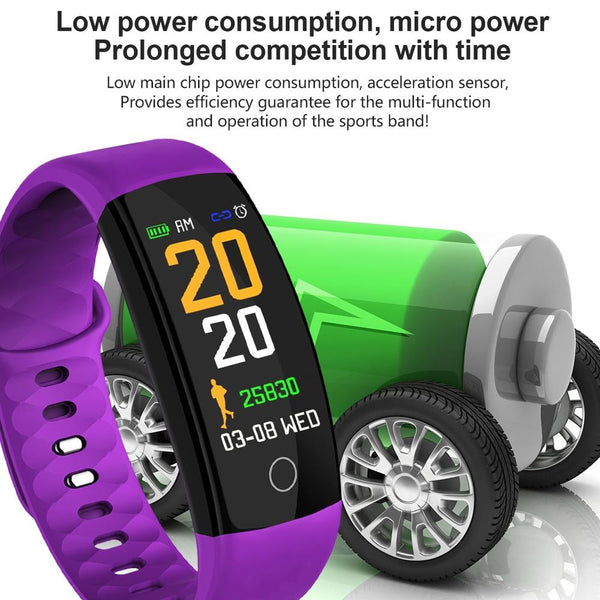 Tft Smart Bracelet Ip67 Waterproof Call Heart Sleep Bp Monitor Sedentary Reminder Red Smart Watches