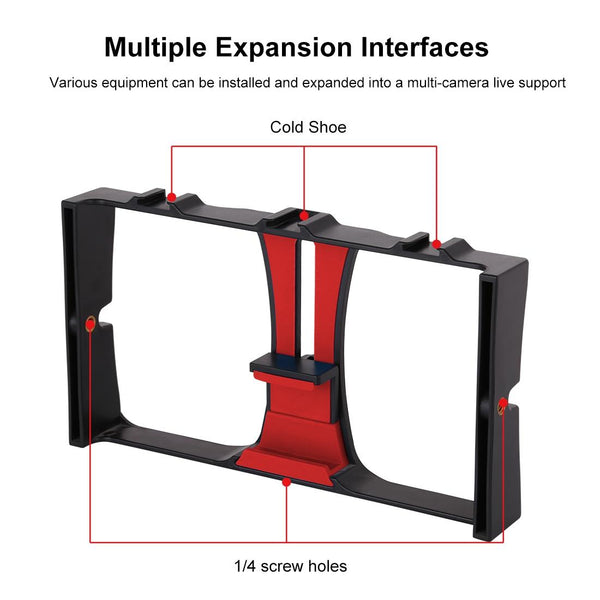 Smartphone Video Rig For Vlogging And Filmmaking_Red Other Mobile Accessories