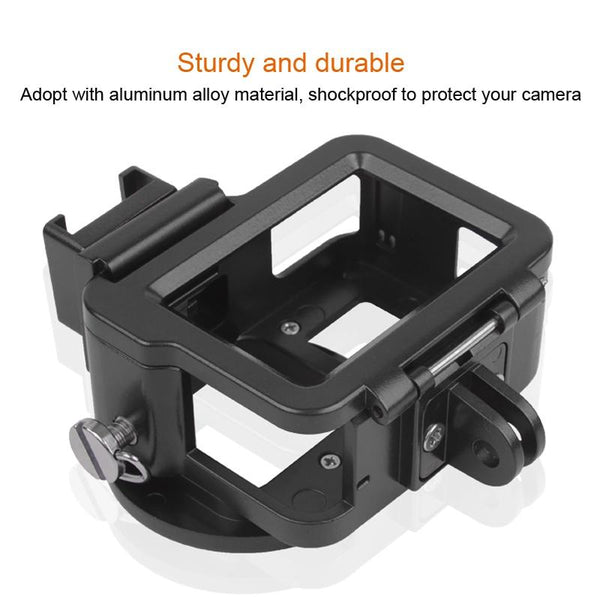 Aluminum Protective Cage With Insurance Frame And 52Mm Uv Lens For Gopro Hero7 / 6 5_Red Camera Cases Bags & Covers