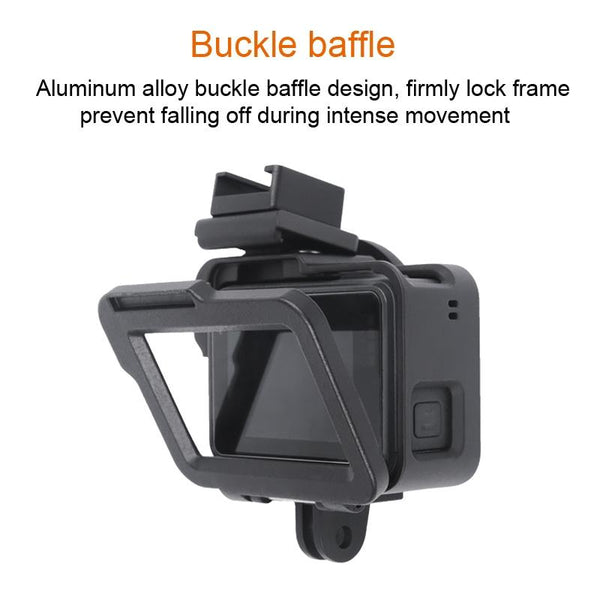 Aluminum Protective Cage With Insurance Frame And 52Mm Uv Lens For Gopro Hero7 / 6 5_Red Camera Cases Bags & Covers