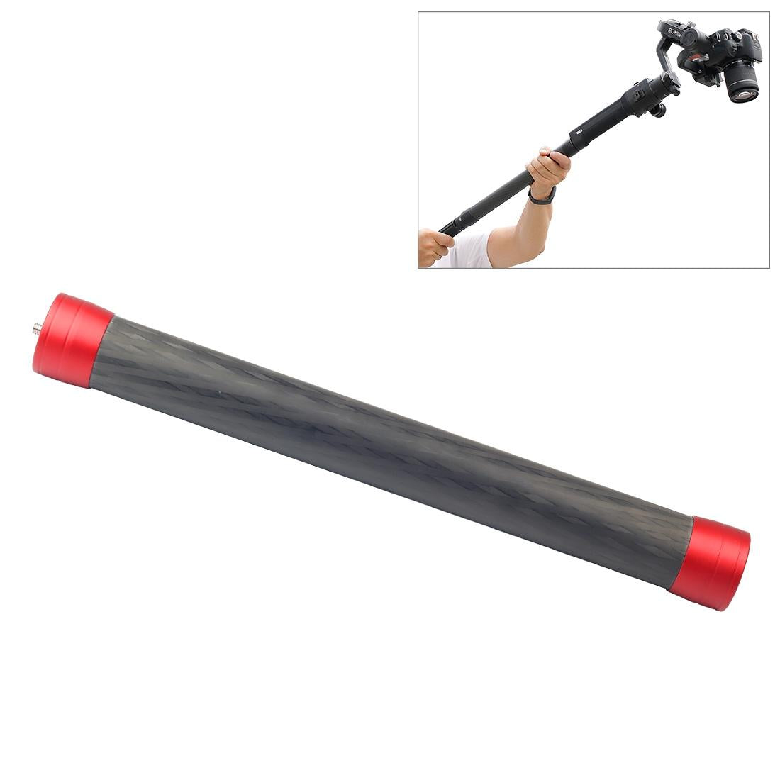 35Cm Carbon Fiber Monopod Extension For Gimbal Red Stabilizers
