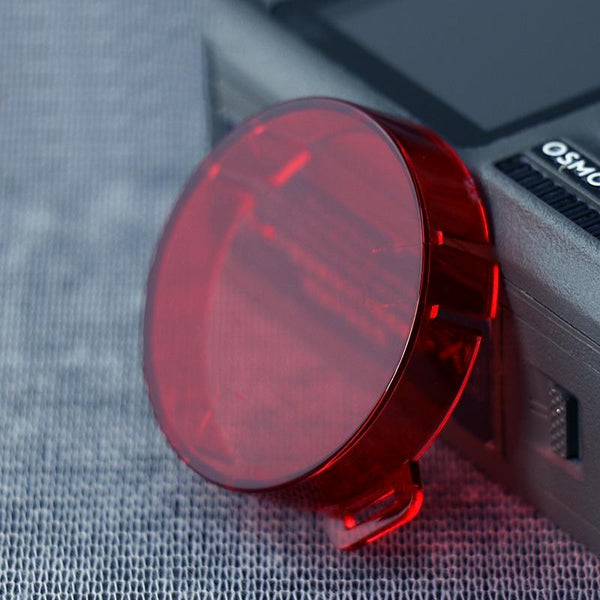 Round Lens Filter For Dji Action Camera Red Lenses