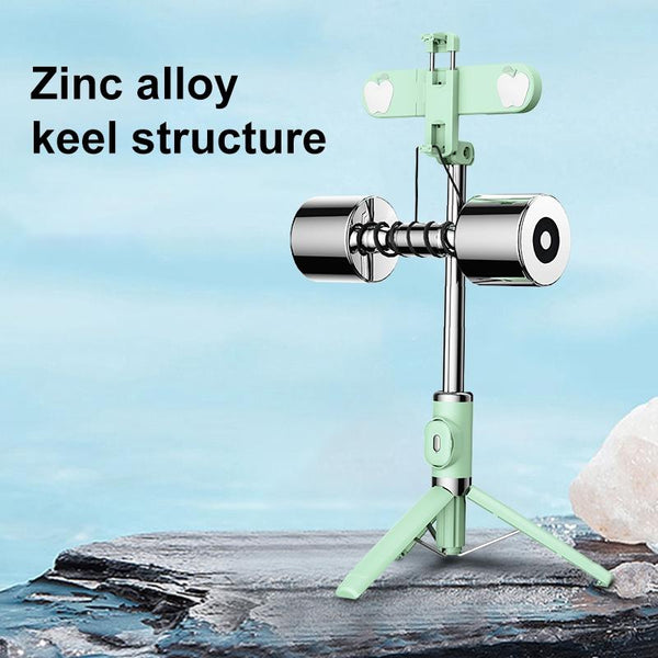 Bluetooth Remote Selfie Stick With Dual Fill Light And Tripod_Red Selfie Sticks