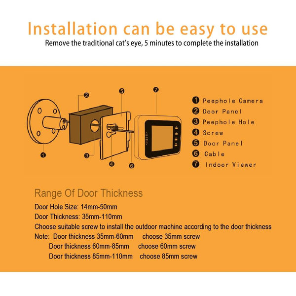 2.4 Screen 2.0Mp Security Camera With Tf Card Slot Silver Security Cameras