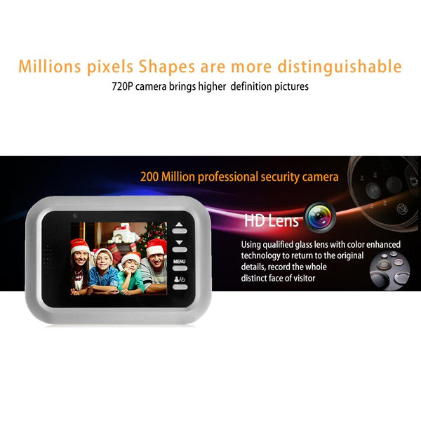 2.4 Screen 2.0Mp Security Camera With Tf Card Slot Silver Security Cameras