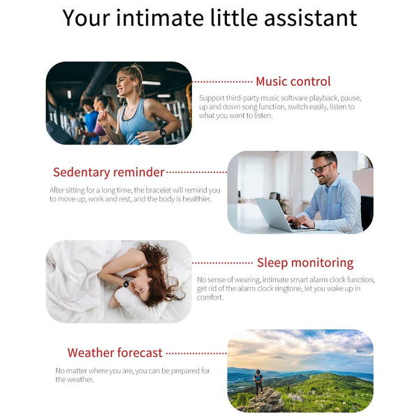 Waterproof Smart Bracelet With Colour Screen Call Heart Bp Sleep Oxygen Monitoring Silver Activity Trackers