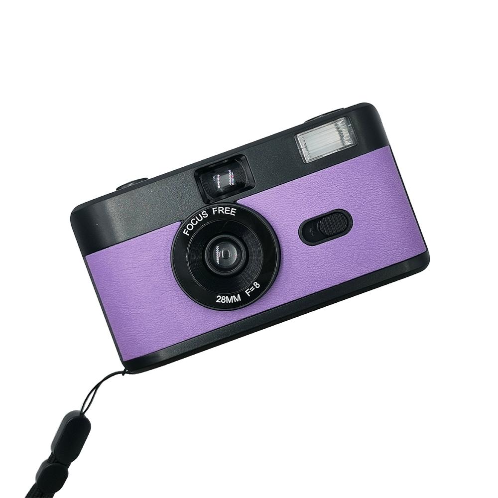 Retro Manual Reusable Film Camera For Kids No Film_Purple Black Digital Cameras