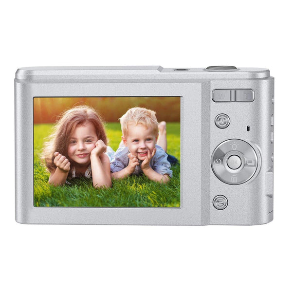 36Mp 2.7K Full Hd Digital Camera With 16X Zoom For Children 2.4 Inch Screen Silver Digital Cameras