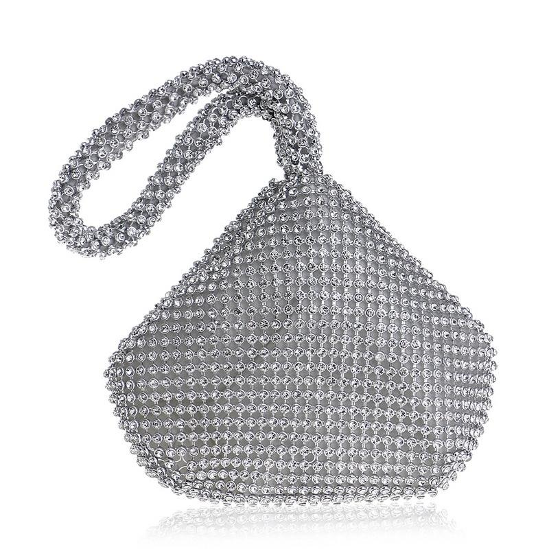 Diamond Handbag Stylish Design Rhinestone Embellishments Fashion Banquets Parties Silver Women's Bags & Handbags