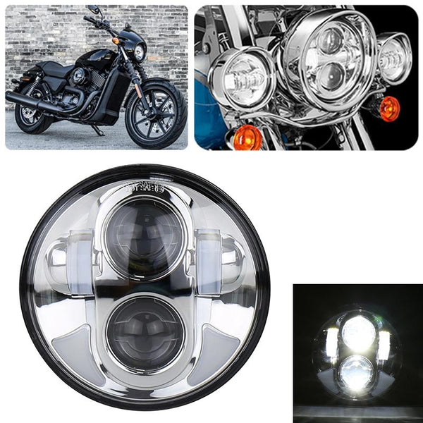 5.75 Inch Dc12v 6000K 6500K 40W Car Led Headlight For Harley Silver Led Car Lights