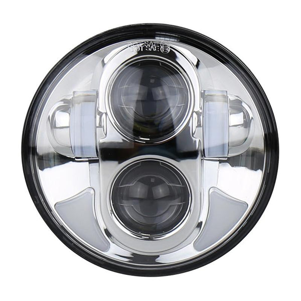 5.75 Inch Dc12v 6000K 6500K 40W Car Led Headlight For Harley Silver Led Car Lights