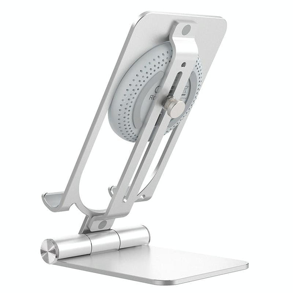 15W Foldable Wireless Charger & Phone Holder Silver Chargers & Cradles