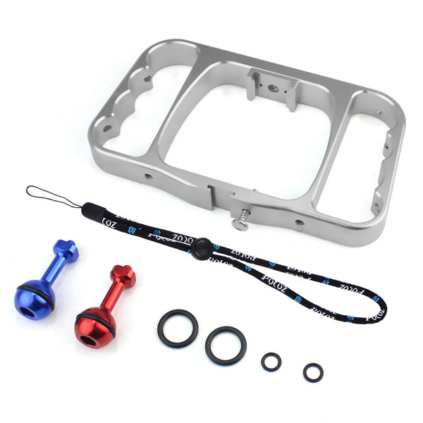 Aluminum Dual Handheld Diving Light Arm Mount For Action Cameras_Red Blue Other Camera & Photo Accs