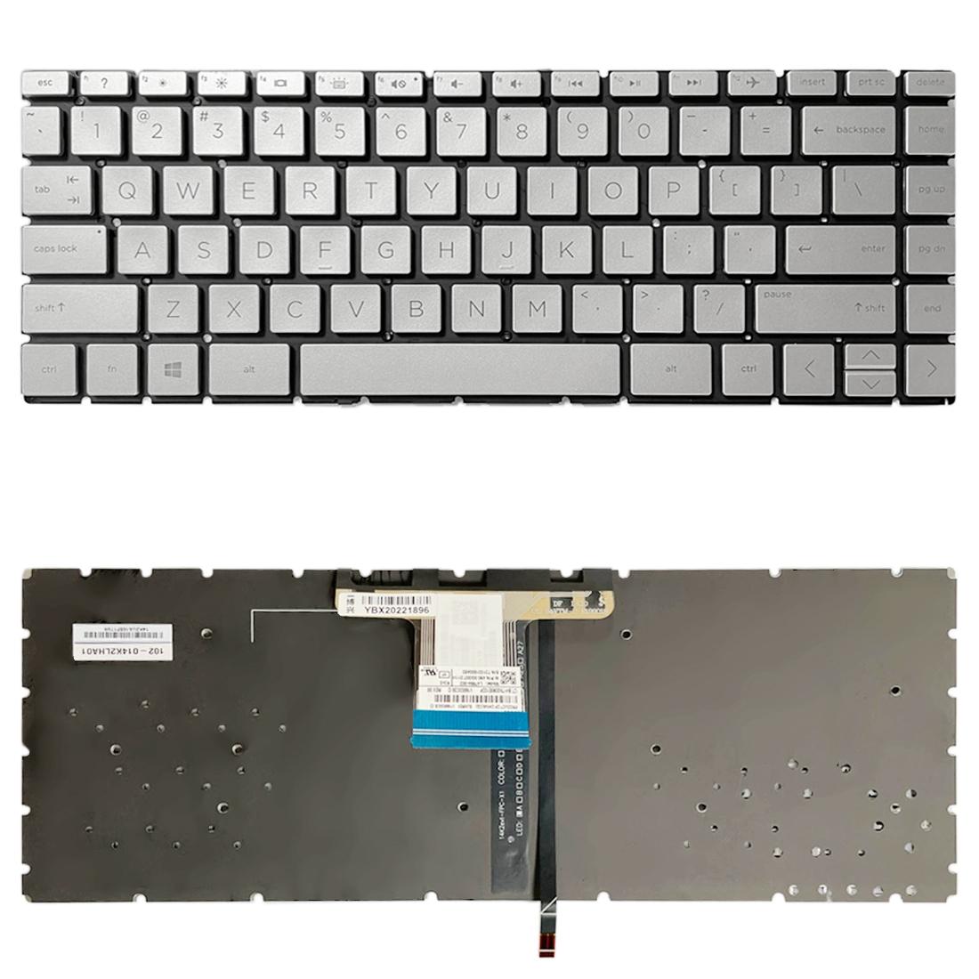 Backlit Us Keyboard For Hp Pavilion X360 14 Laptops Silver Other Components & Parts