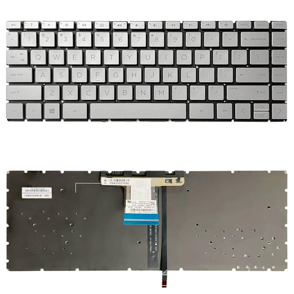 Backlit Us Keyboard For Hp Pavilion X360 14 Laptops Silver Other Components & Parts