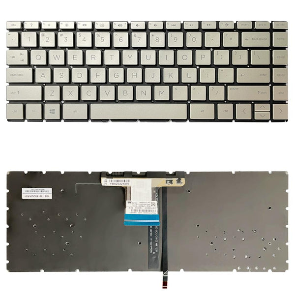 Backlit Us Keyboard For Hp Pavilion X360 14 Laptops Silver Other Components & Parts